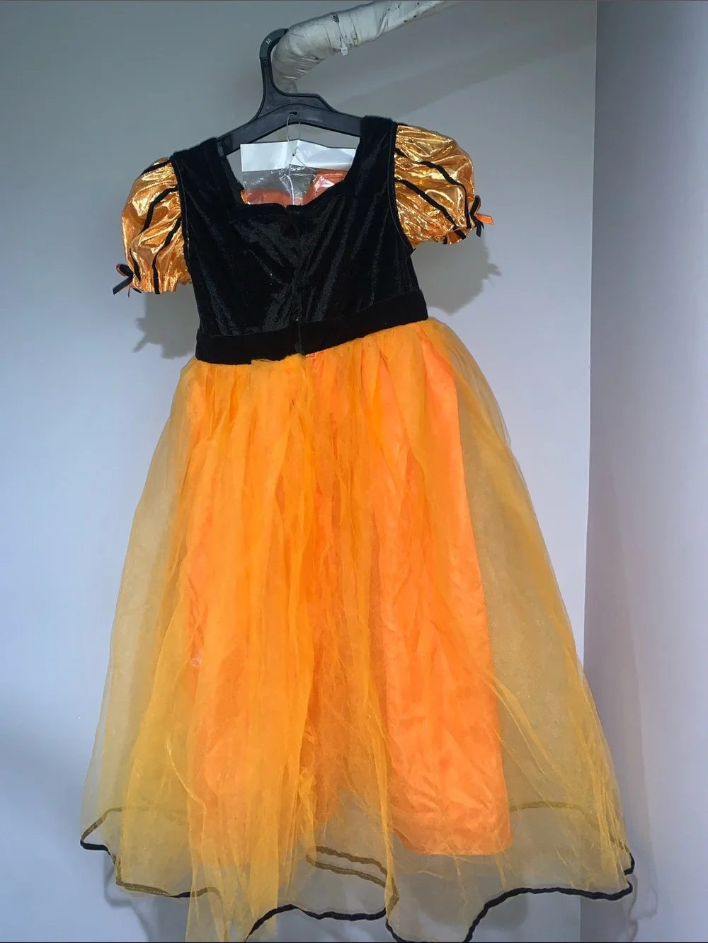 Black & Orange Halloween Princess Dress with hat